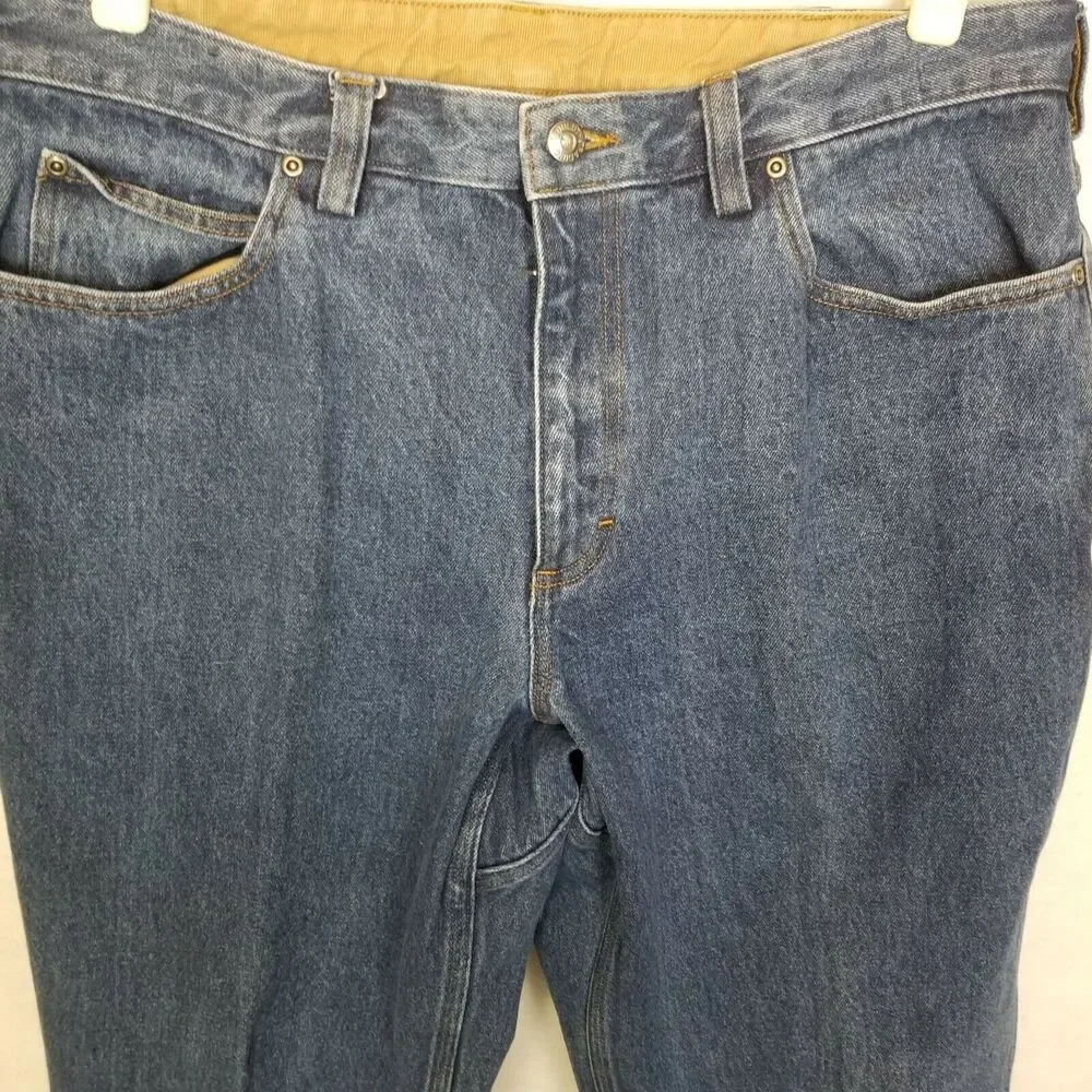 Duluth Trading Co. Mens Straight Leg Jean Size 38X32 Blue Denim Medium Wash